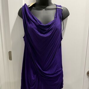 Michael Kors Purple Sleeveless Draped Dress